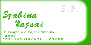 szabina majsai business card